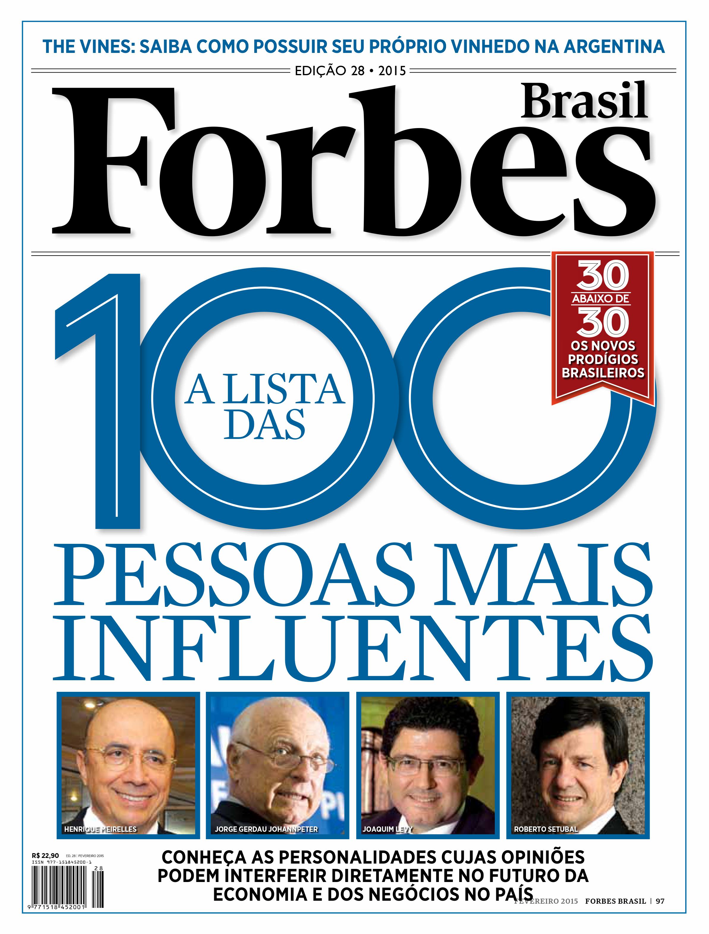 Forbes 100 mais influentes - Capa